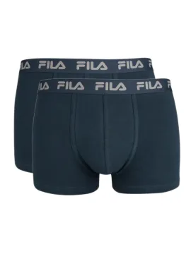 FILA ΑΝΔΡΙΚΑ BOXER ΜΟΝΟΧΡΩΜΑ 2 PACK - ΜΠΛΕ