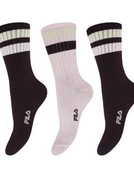 Γυναικείες Κάλτσες Fila Urban Normal Plain Unisex 3 Ζεύγη σε Μπορντώ deep εκρού cream Αποχρώσεις