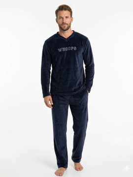 ΕΛΛΗΝΙΚΗ ΑΝΔΡΙΚΗ ΦΛΙΣ ΧΕΙΜΕΡΙΝΗ ΠΥΤΖΑΜΑ - ΜΠΛΕ ΣΚΟΥΡΟ