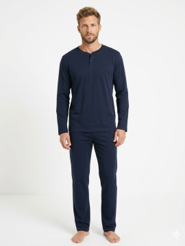 ΕΛΛΗΝΙΚΗ ΑΝΔΡΙΚΗ ΧΕΙΜΕΡΙΝΗ ΠΥΤΖΑΜΑ - ΜΠΛΕ ΣΚΟΥΡΟ