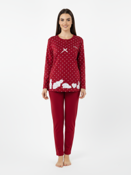 ΓΥΝΑΙΚΕΙΑ ΒΑΜΒΑΚΕΡΗ ΠΥΤΖΑΜΑ ΜΕ ΛΑΓΟΥΔΑΚΙΑ - ΜΠΟΡΝΤΟ