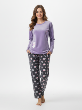 ΓΥΝΑΙΚΕΙΑ ΒΑΜΒΑΚΕΡΗ ΦΛΙΣ ΠΥΤΖΑΜΑ ΜΕ ΓΑΤΟΥΛΑ - ΜΩΒ