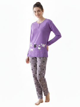 ΓΥΝΑΙΚΕΙΑ ΒΑΜΒΑΚΕΡΗ ΠΥΤΖΑΜΑ ΜΕ ΣΚΥΛΑΚΙΑ - ΜΩΒ