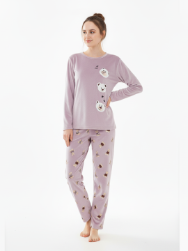 ΓΥΝΑΙΚΕΙΑ ΒΑΜΒΑΚΕΡΗ ΦΛΙΣ ΠΥΤΖΑΜΑ ΜΕ ΑΡΚΟΥΔΑΚΙ - ΜΩΒ