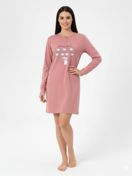 ΒΑΜΒΑΚΕΡΟ ΝΥΧΤΙΚΟ ΜΕ ΣΧΕΔΙΟ ΠΡΟΒΑΤΑΚΙΑ - ΡΟΖ