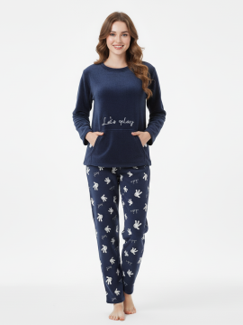 ΓΥΝΑΙΚΕΙΑ ΒΑΜΒΑΚΕΡΗ ΦΛΙΣ ΠΥΤΖΑΜΑ LETS PLAY - ΜΠΛΕ