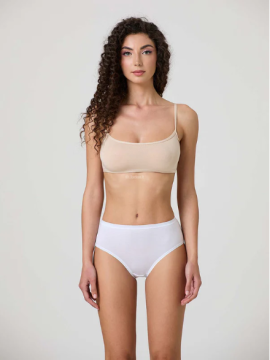 JADEA ΨΗΛΟΜΕΣΟ ΣΛΙΠ ΜΕ ΕΛΑΣΤΙΚΟ ΒΑΜΒΑΚΙ , ΣΕΤ 3 ΤΕΜΑΧΙΩΝ - ΛΕΥΚΟ