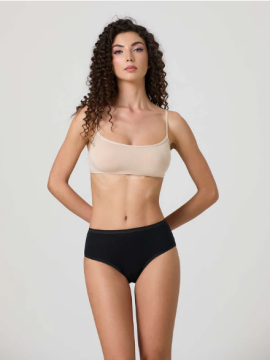 JADEA ΨΗΛΟΜΕΣΟ ΣΛΙΠ ΜΕ ΕΛΑΣΤΙΚΟ ΒΑΜΒΑΚΙ , ΣΕΤ 3 ΤΕΜΑΧΙΩΝ - ΜΑΥΡΟ