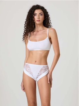 JADEA ΣΛΙΠ ΑΠΟ MODAL ΒΑΜΒΑΚΙ ΜΕ ΔΑΝΤΕΛΑ , ΣΕΤ 3 ΤΕΜΑΧΙΩΝ - ΛΕΥΚΟ