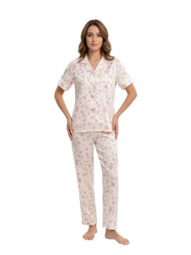 ΓΥΝΑΙΚΕΙΑ ΣΑΤΕΝ ΠΥΤΖΑΜΑ - ΡΟΖ ΜΕ ΣΧΕΔΙΟ