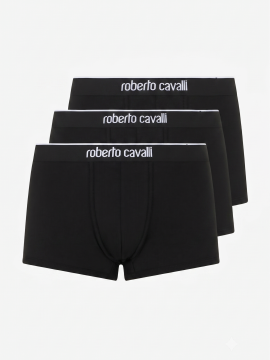 ROBERTO CAVALLI 3 Pack BOXER ΒΑΜΒΑΚΕΡΟ ΕΣΩΡΟΥΧΟ - ΜΑΥΡΟ