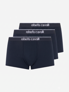 ROBERTO CAVALLI 3 Pack BOXER ΒΑΜΒΑΚΕΡΟ ΕΣΩΡΟΥΧΟ - NAVY BLUE
